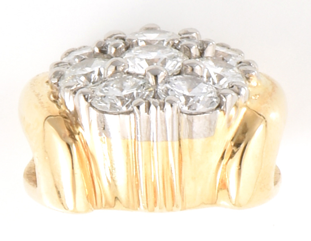 18K Yellow Gold Jabel Diamond Pendant