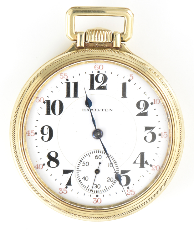 Six Railroad Men’s Pocket Watches 