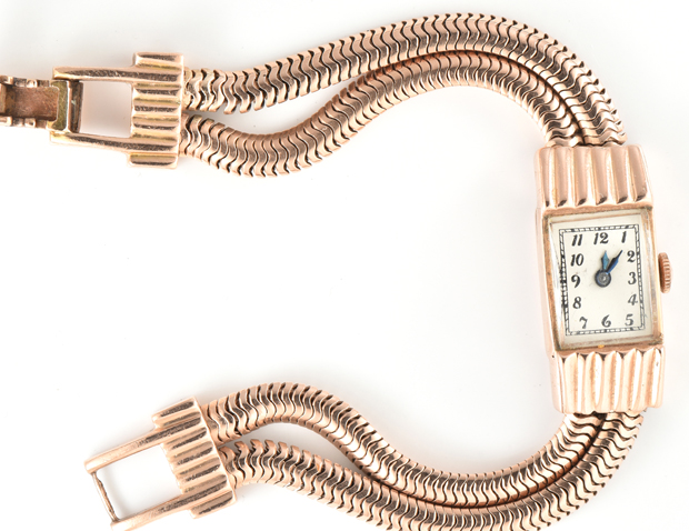 Five 14K Gold Ladies Watches 