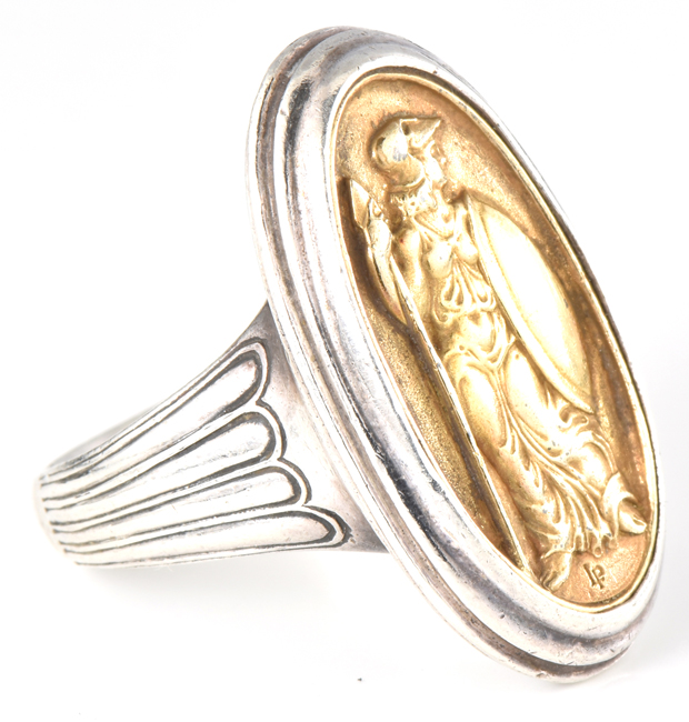 Sterling Silver and 18K Yellow Gold Paul Lantuch Ring