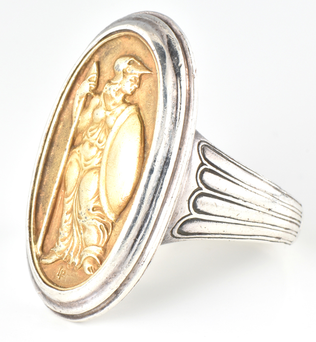 Sterling Silver and 18K Yellow Gold Paul Lantuch Ring