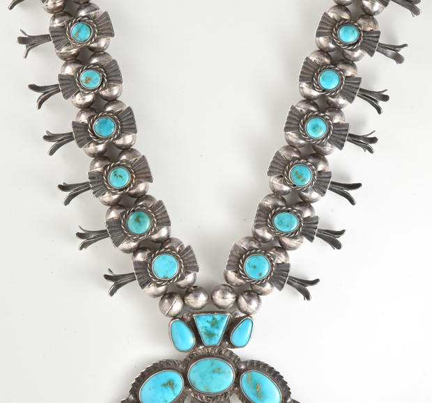 Sterling Silver Squash Blossom Necklace