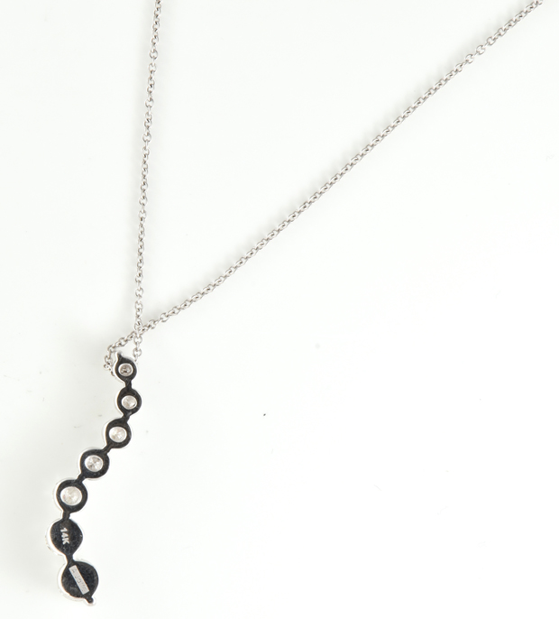 14K White Gold A. Jaffe Journey Pendant