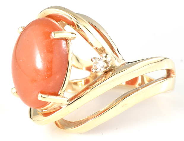 14K Yellow Gold Gemstone Ring 