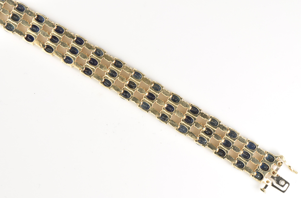 14K Yellow Gold Sapphire Bracelet