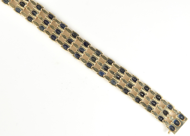 14K Yellow Gold Sapphire Bracelet