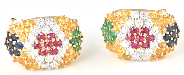 18K Gemstone Jewelry Set