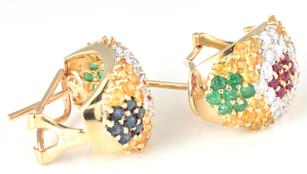 18K Gemstone Jewelry Set