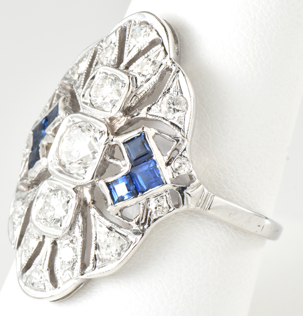 14K White Gold Vintage Diamond Ring