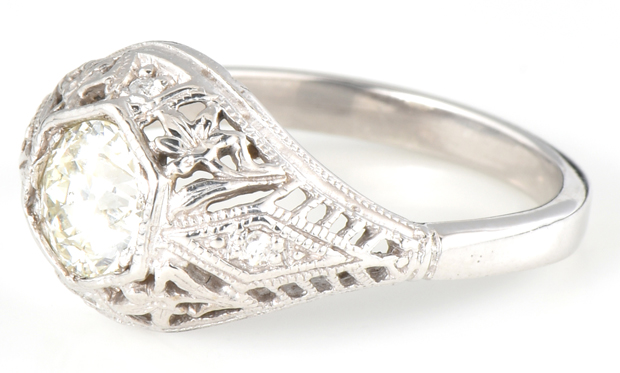 14K White Gold Diamond Ring