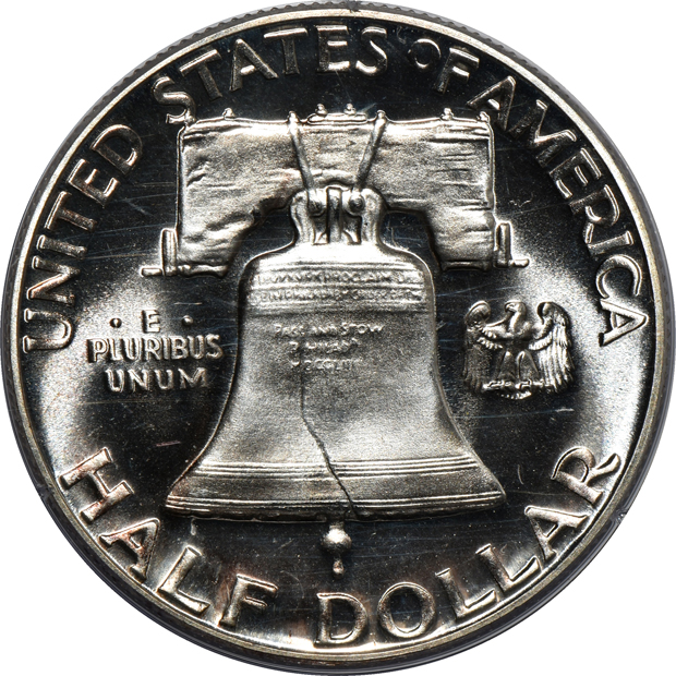 1937-D Buffalo nickel MS-64, 1942 Mercury dime PR-64, and a 1951 Franklin half-dollar PR-65, all PCGS (rattler) GOLD CAC