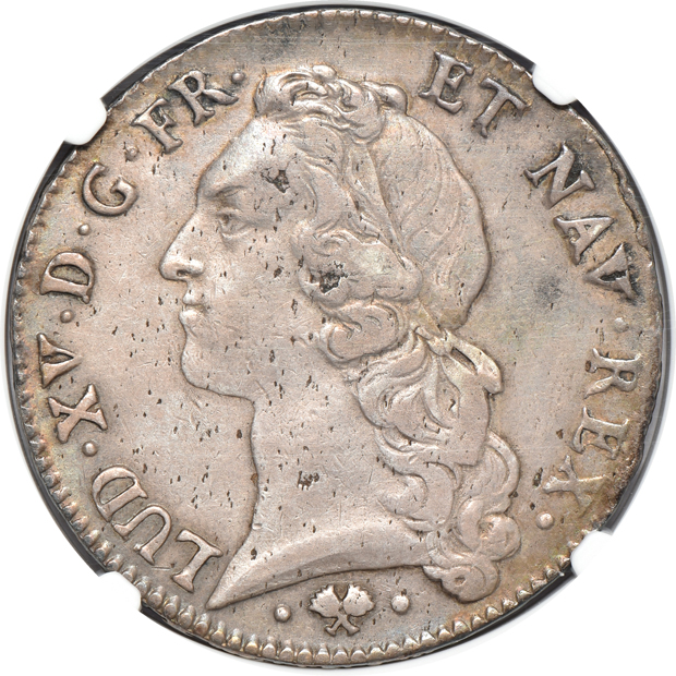 France - 1761-L ecu DAV-1331 XF details/cleaned, and an 1811-A/rooster gold 40 francs AU details/scratched, both NGC