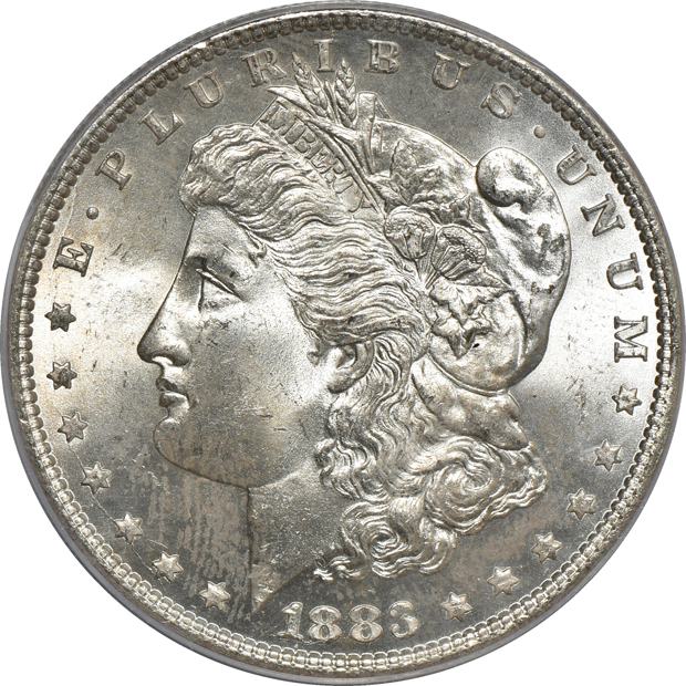 1883 and 1887, both PCGS MS-66 (green label)
