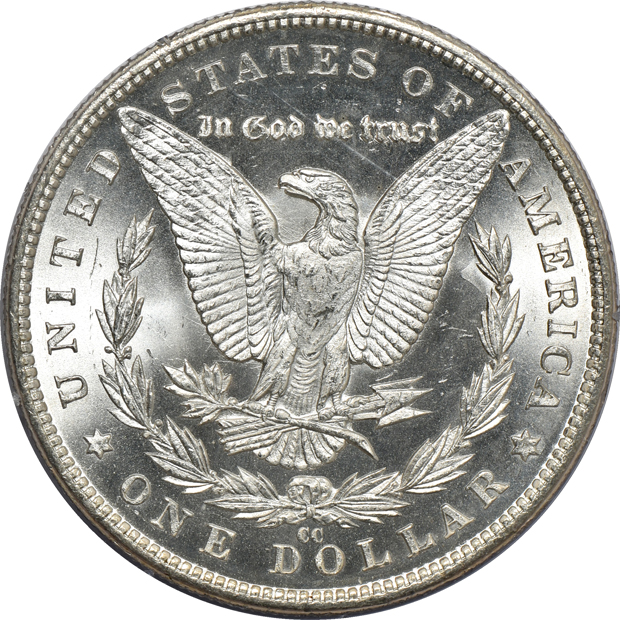 1883-CC MS-64, 1884-CC MS-63, and an 1884-CC MS-63PL, all PCGS (rattler) CAC
