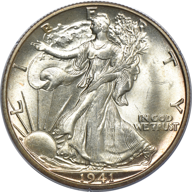 Eight U.S. half-dollars, all PCGS (rattler)