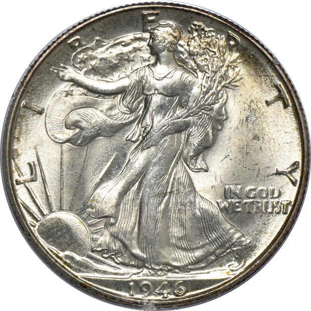 Eight U.S. half-dollars, all PCGS (rattler)