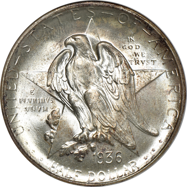 Four silver commemorative half-dollars, all NGC CAC