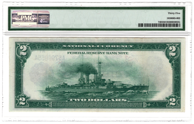 1918 $2 Boston Battleship Fr# 749 - VF-35