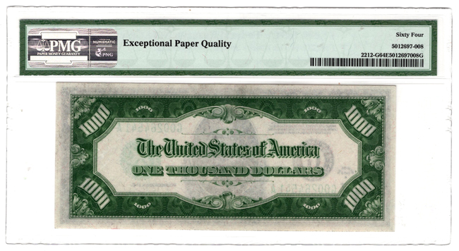 1934-A $1,000 Chicago Fr# 2212-G - PMG ChCU-64 EPQ