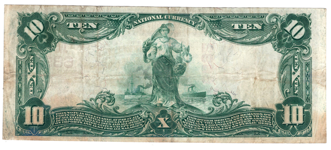 1902 $10 Red Seal - Coshocton, OH Charter #6892 - VF