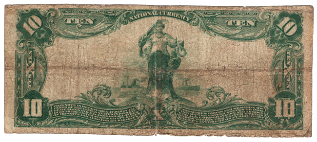 1902 $10 Blue Seal - Cordell, OK Charter #9972 - F