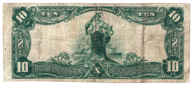 1902 $10 Red Seal - Burlington, IA Charter #351 - VF
