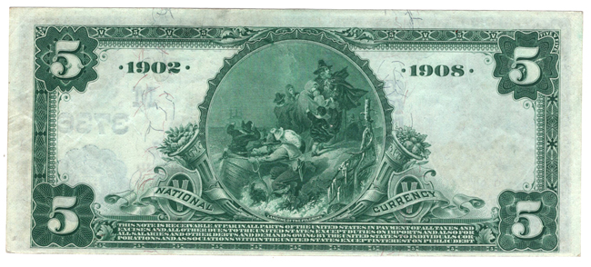 Serial #1 1902 $5 Blue Seal Date Back - Clinton, IA Charter #3736 - ChCU