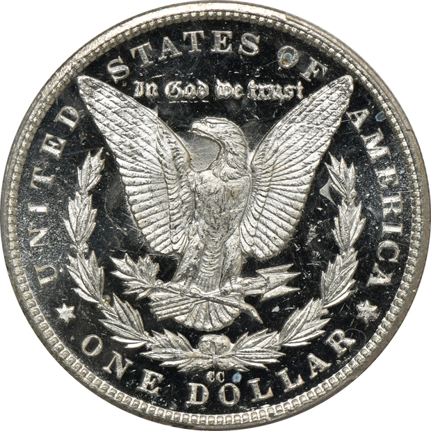 1883-CC and an 1885-O, both PCGS MS-64DMPL
