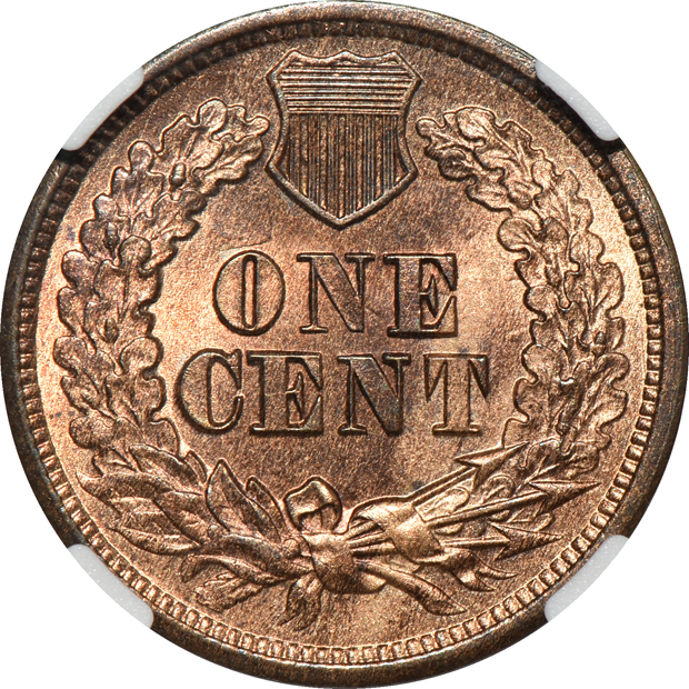 1864/186 L On Ribbon NGC MS-64 RD