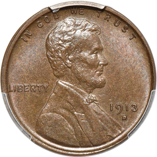 1912 MS-65RB, 1913-D MS-63BN CAC, and a 1917-S MS-64BN CAC, all PCGS