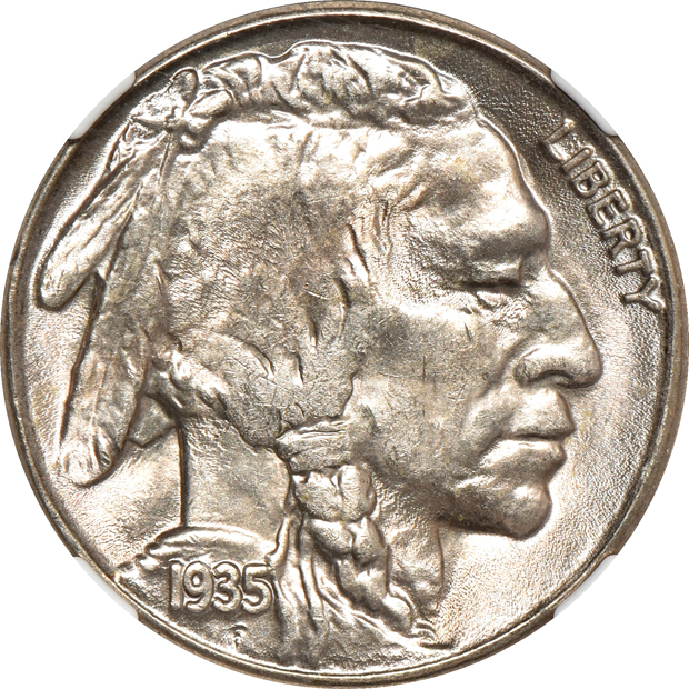 Eighteen Buffalo nickels certified by NGC