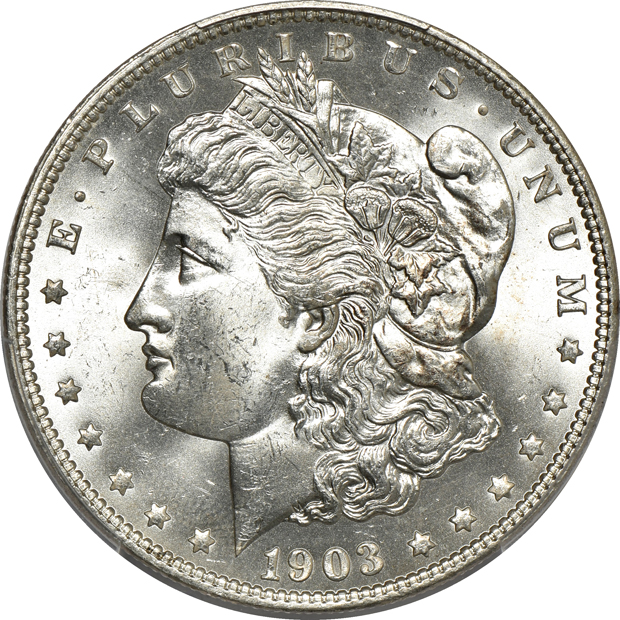 1892-O MS-63 CAC, and a 1903-O MS-65, both PCGS