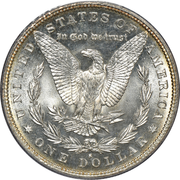 1878-S MS-65, 1879-S MS-65, and an 1882-S MS-66+, all PCGS CAC