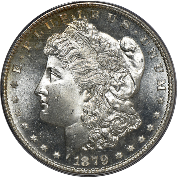 1878-S MS-65, 1879-S MS-65, and an 1882-S MS-66+, all PCGS CAC