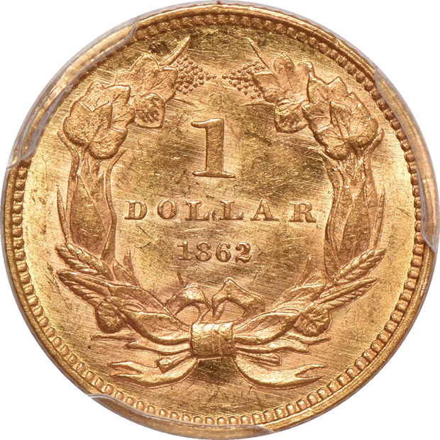 1862 PCGS MS-62 CAC