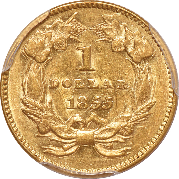 1855 PCGS AU-55 CAC