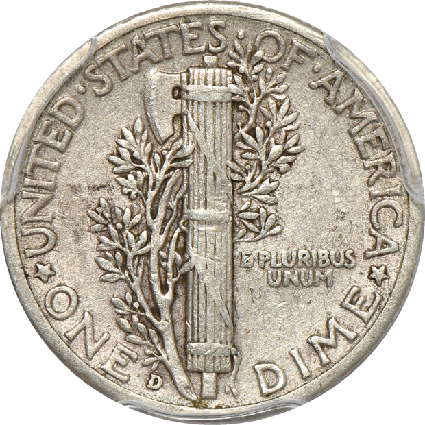 1916-D Mercury About Good-3, and a 1942/41-D VF-35, both PCGS CAC
