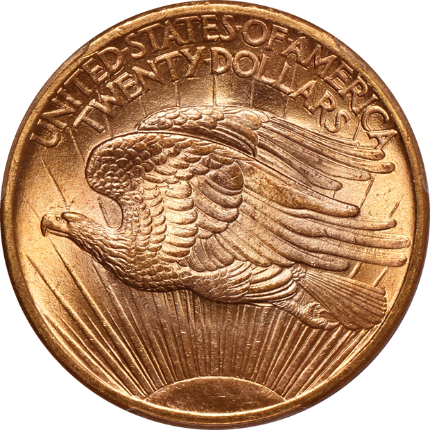 1907 No Motto Saint Gaudens PCGS MS-65