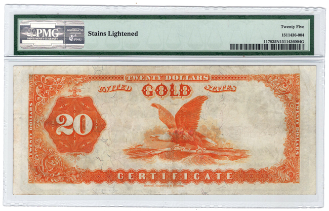 1882 $20 Fr# 1178 - PMG VF-25/stains lightened