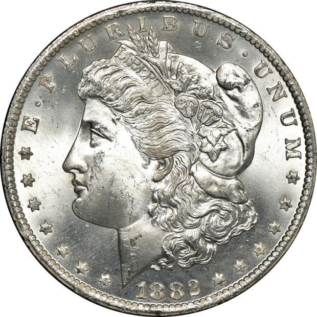 Two 1882-CC GSA and one 1884-CC GSA, all NGC MS-64 CAC