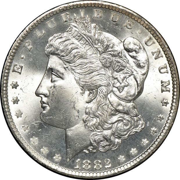 1882-CC GSA MS-65+, and an 1884-CC GSA MS-65, both NGC CAC