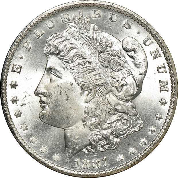 1881-CC GSA MS-64, and an 1881-CC GSA MS-64+, both NGC