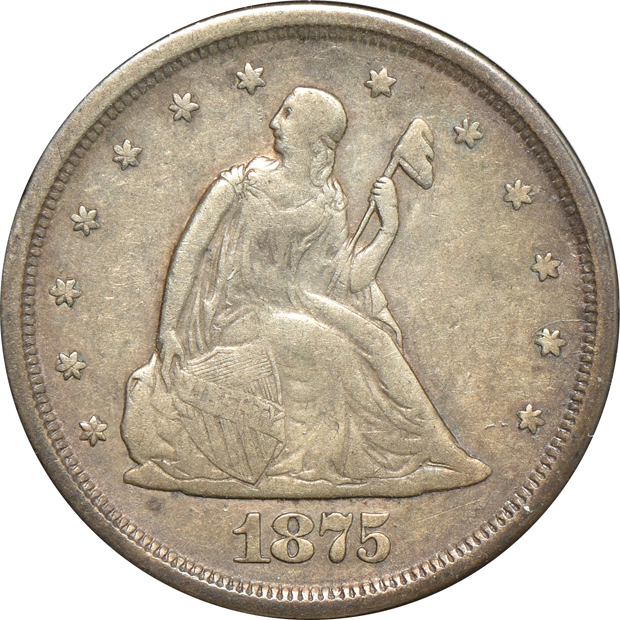 Eleven United States type coins, plus an 8 reales, as described