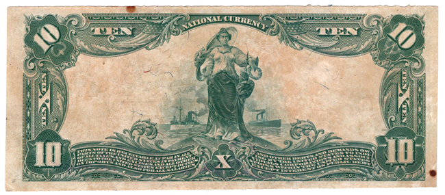 1902 $10 Blue Seal - Spirit Lake, IA Charter #4758 - VF