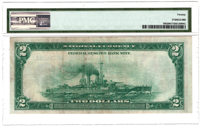 1918 $2 St. Louis Battleship Fr# 768 - PMG VF-20