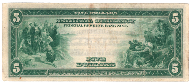 1918 $5 Dallas Fr# 807 - VF