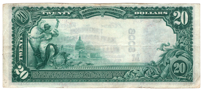 1902 $20 Blue Seal - Hillsboro, IL Charter #8006 - VF