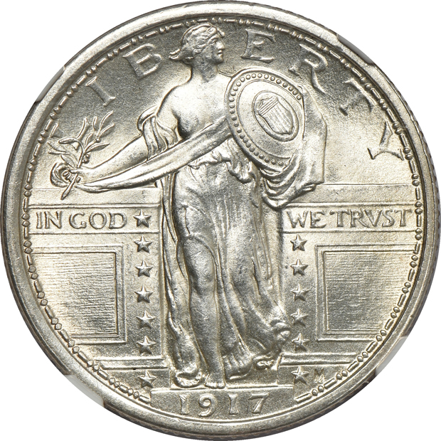 1917 Type 1 PCGS MS-64FH, and a 1917 Type 1 NGC MS-65 FH