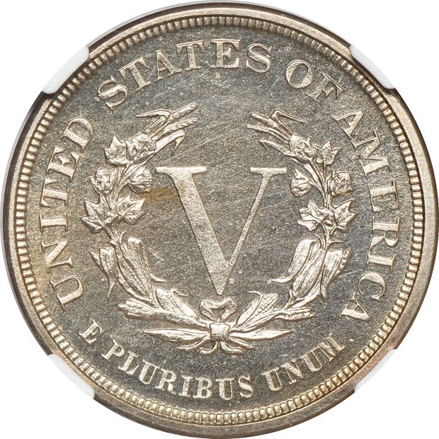 1883 No Cents NGC PR-64 CAMEO CAC, and an 1886 PCGS PR-65 (green label)