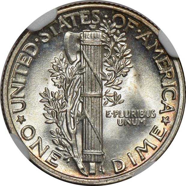 1917-D MS-63 FB, 1923 MS-65 FB, and a 1944 MS-66 FB, all NGC
